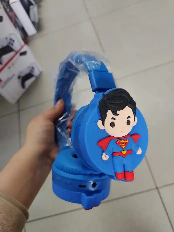 Audifonos Inalambricos Diadema Azul Superman