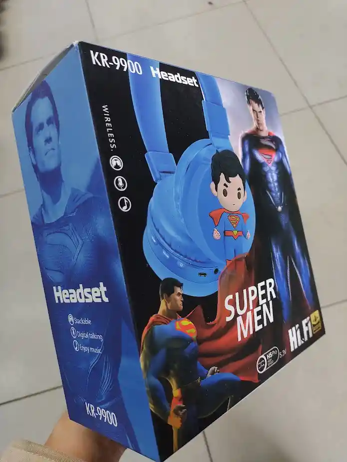 Audifonos Inalambricos Diadema Azul Superman