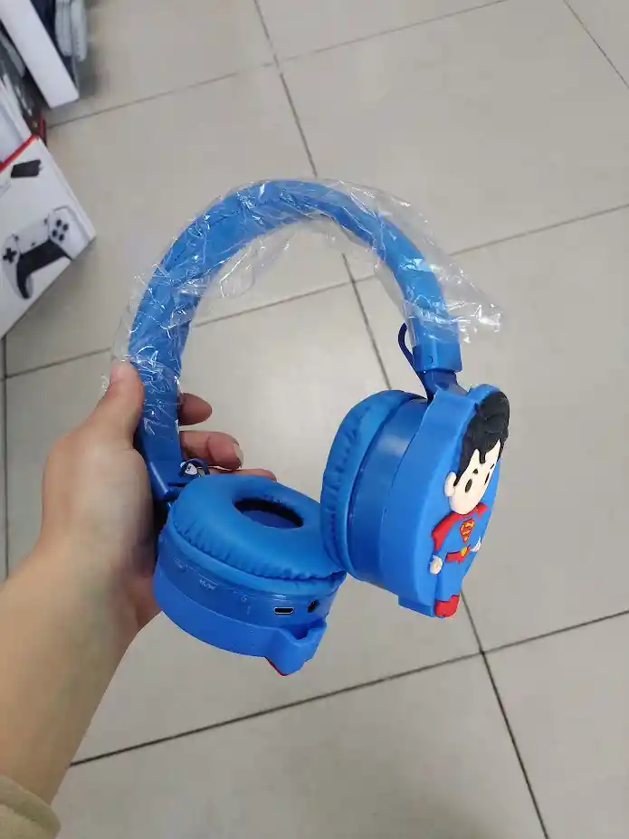 Audifonos Inalambricos Diadema Azul Superman