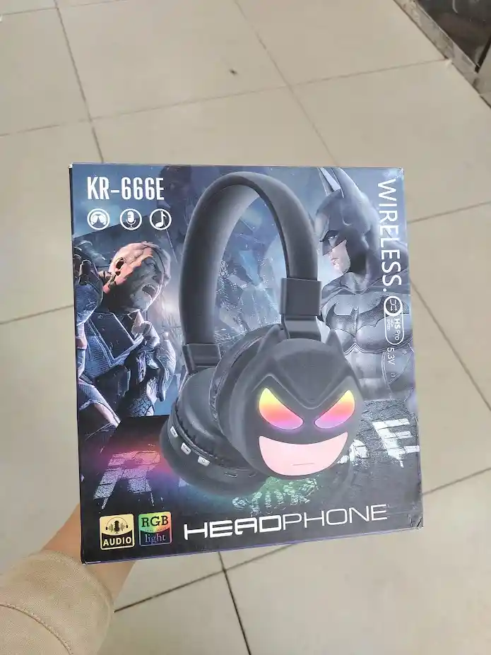 Audifonos Inalambricos Diadema Negra Batman