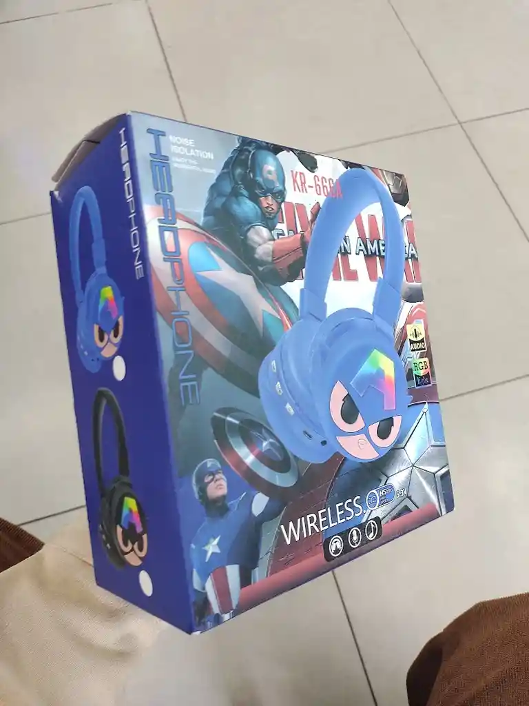 Audifonos Inalambricos Diadema Azul Capitan America