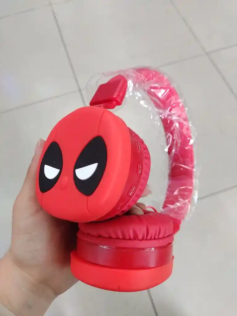 Audifonos Inalambricos Diadema Roja Deadpool