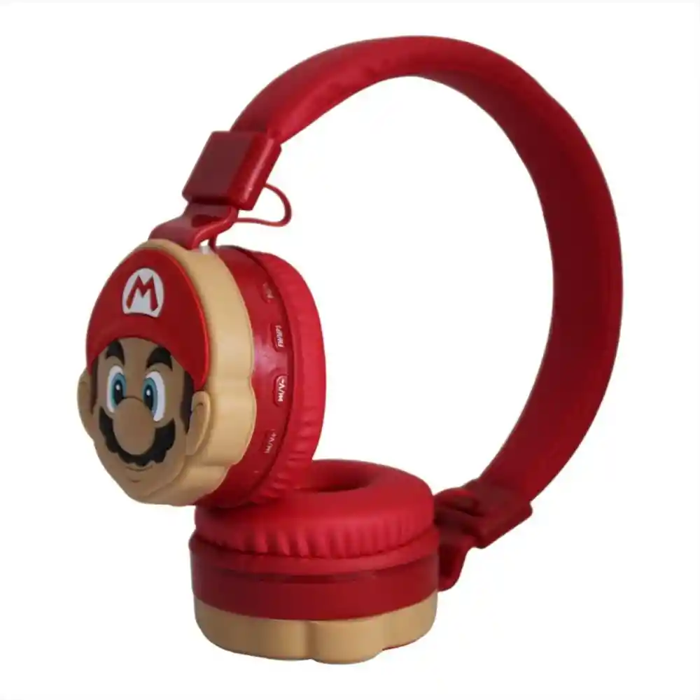Audifonos Inalambricos Diadema Roja Mario Bros
