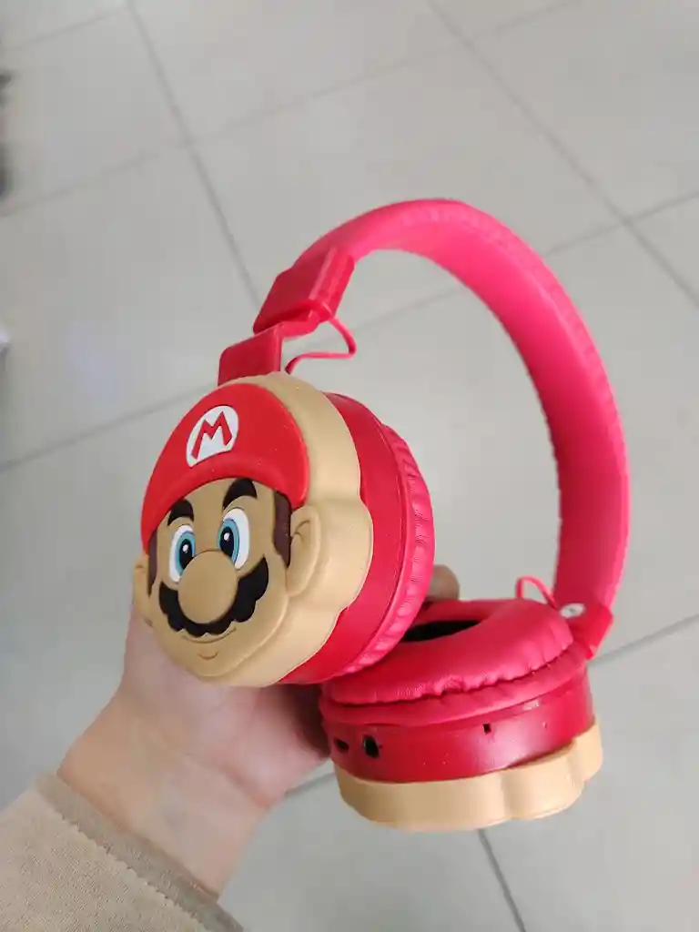 Audifonos Inalambricos Diadema Roja Mario Bros