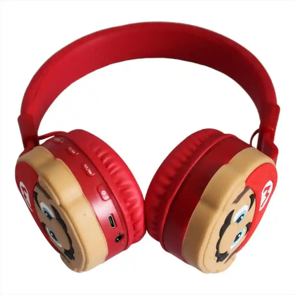 Audifonos Inalambricos Diadema Roja Mario Bros
