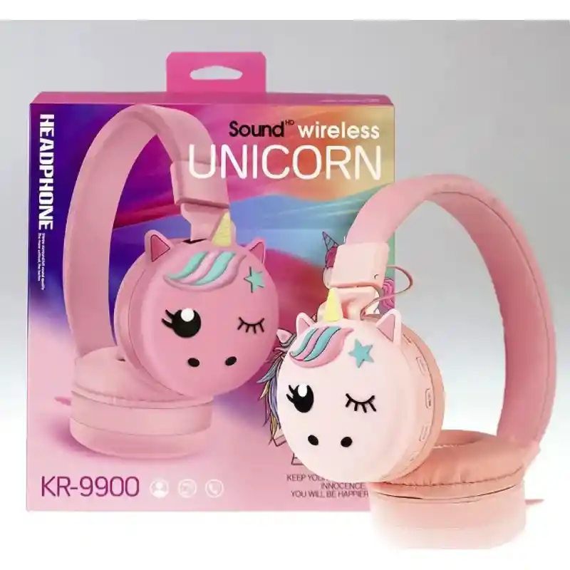 Audifonos Inalambricos Diadema Rosa Unicornio