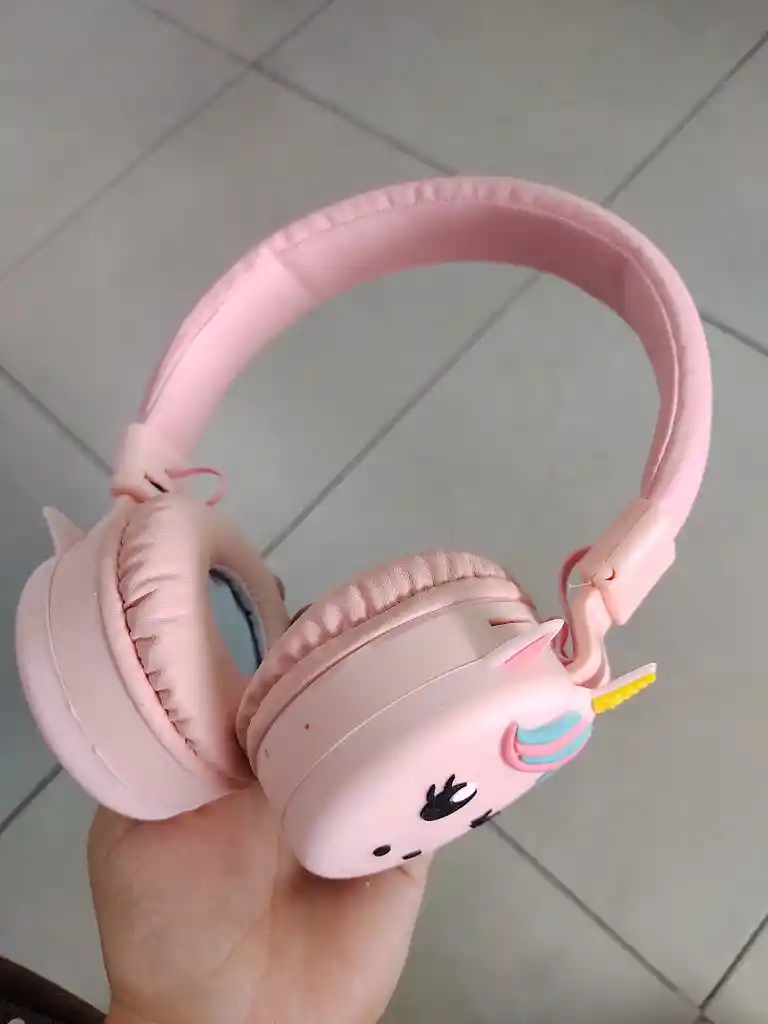 Audifonos Inalambricos Diadema Rosa Unicornio