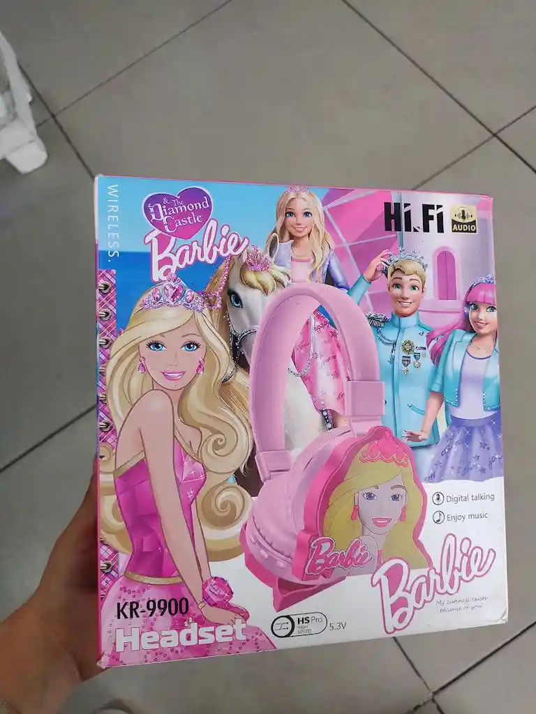 Audifonos Inalambricos Diadema Rosa Barbie