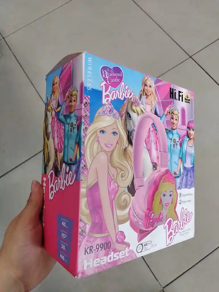 Audifonos Inalambricos Diadema Rosa Barbie