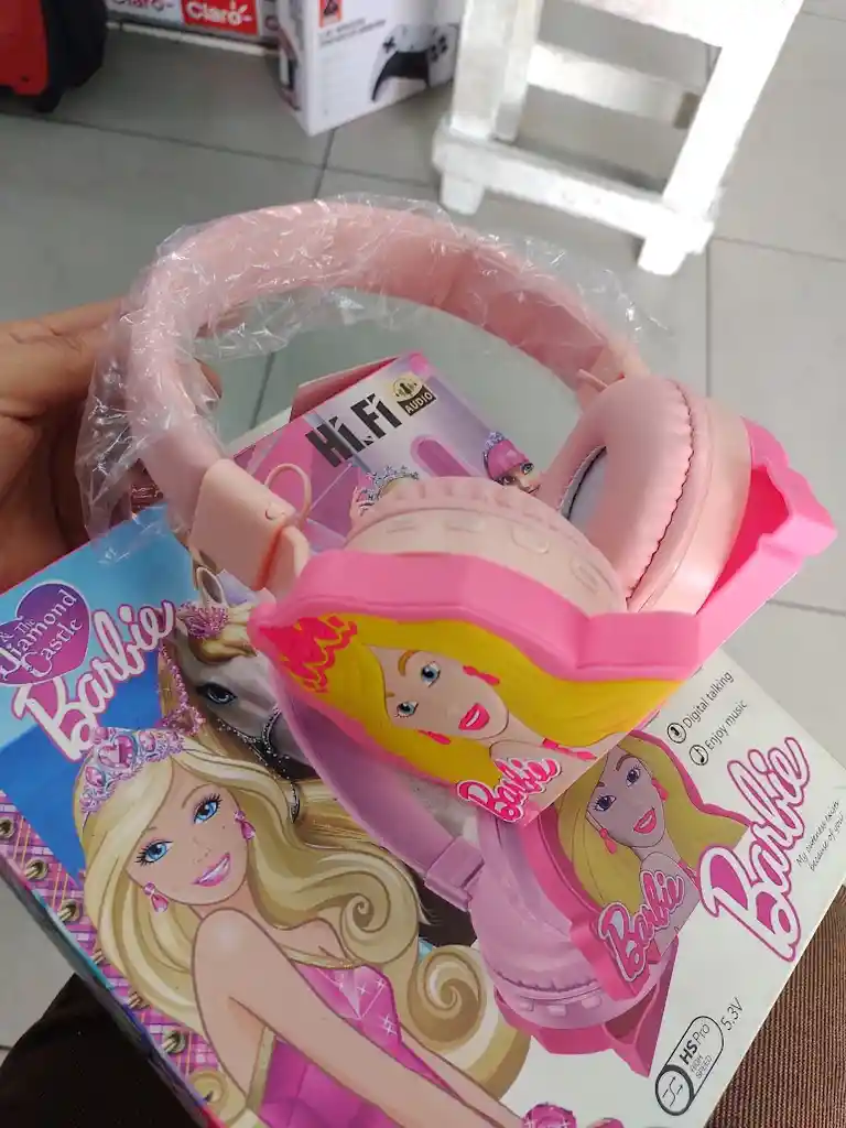 Audifonos Inalambricos Diadema Rosa Barbie