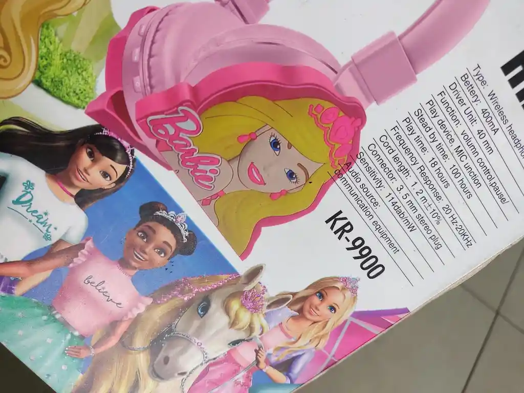 Audifonos Inalambricos Diadema Rosa Barbie