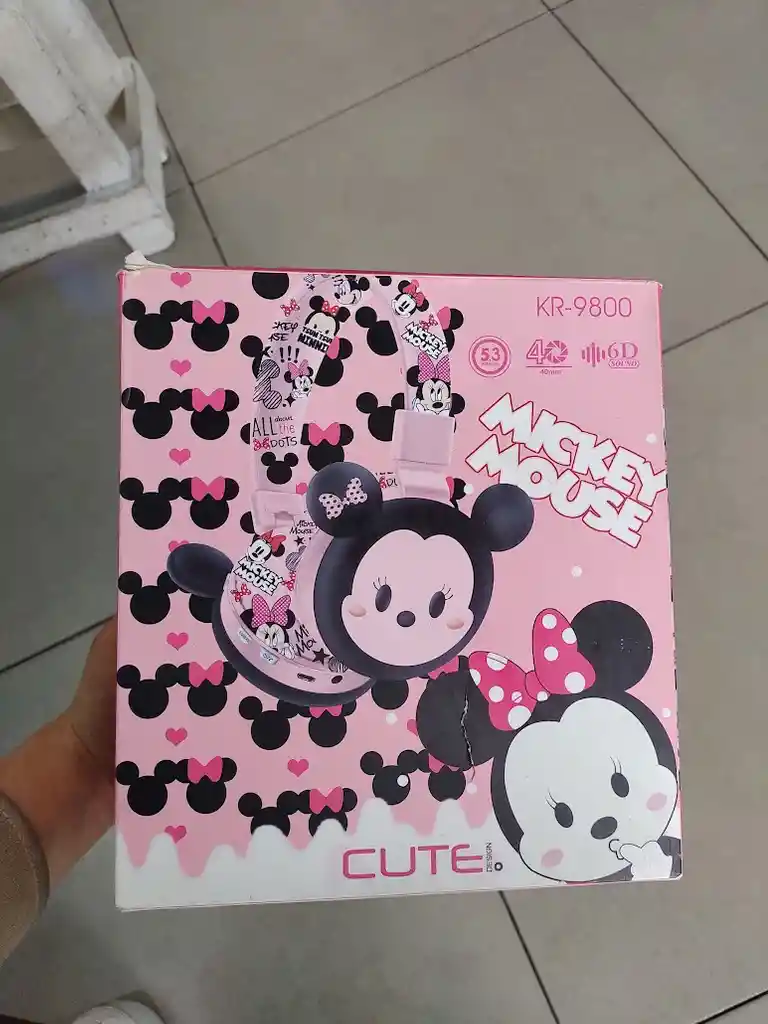 Audifonos Inalambricos Diadema Rosa Minnie Mouse
