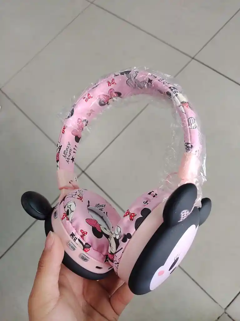 Audifonos Inalambricos Diadema Rosa Minnie Mouse