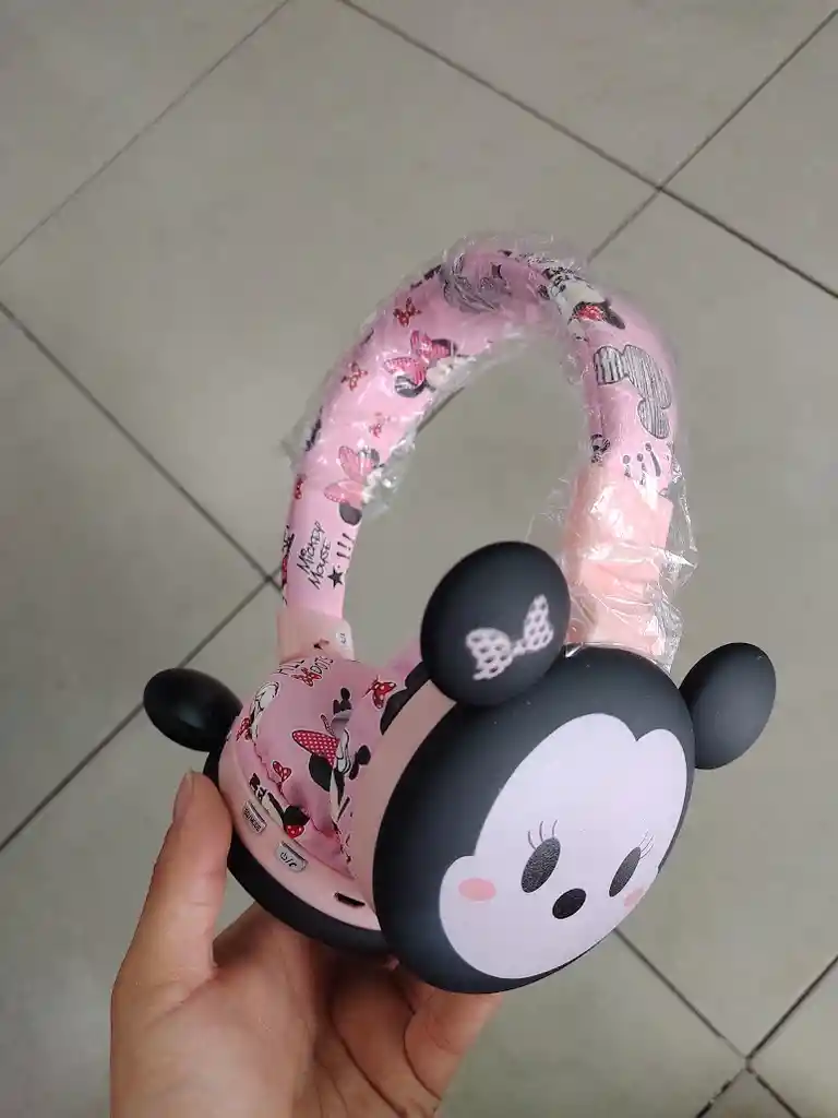 Audifonos Inalambricos Diadema Rosa Minnie Mouse