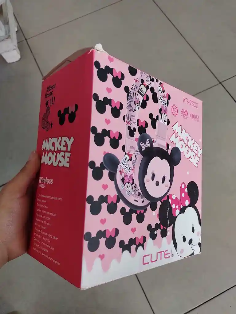 Audifonos Inalambricos Diadema Rosa Minnie Mouse