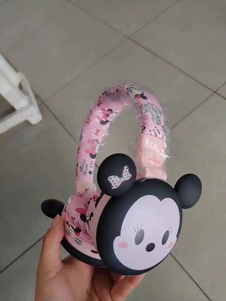 Audifonos Inalambricos Diadema Rosa Minnie Mouse