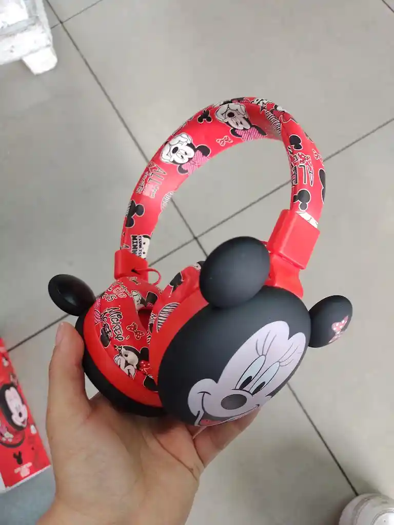 Audifonos Inalambricos Diadema Roja Minnie Mouse