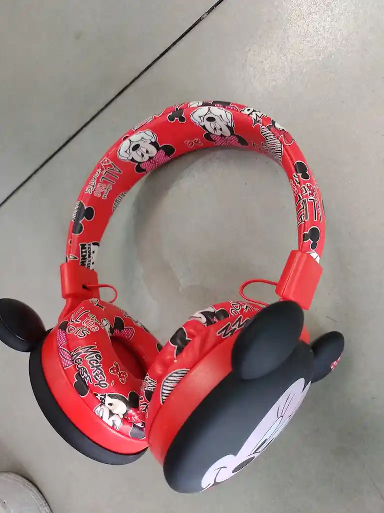 Audifonos Inalambricos Diadema Roja Minnie Mouse
