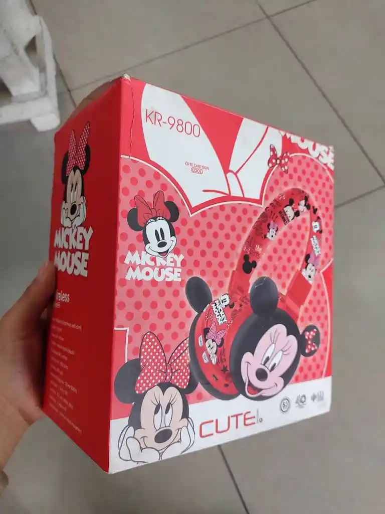 Audifonos Inalambricos Diadema Roja Minnie Mouse