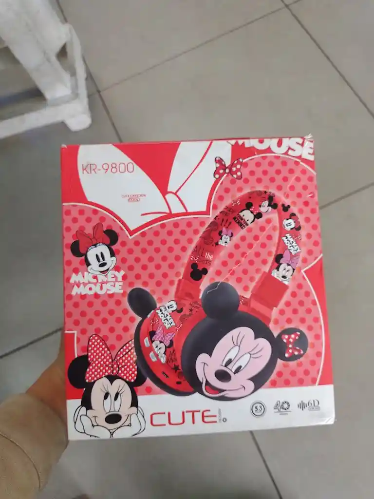 Audifonos Inalambricos Diadema Roja Minnie Mouse