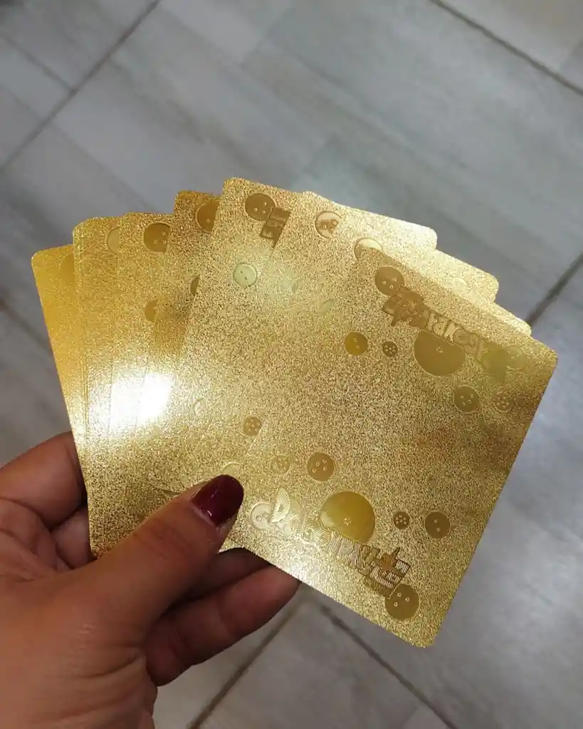 10 Cartas Tarjetas De Dragon Ball Doradas Brillantes Aleatorias