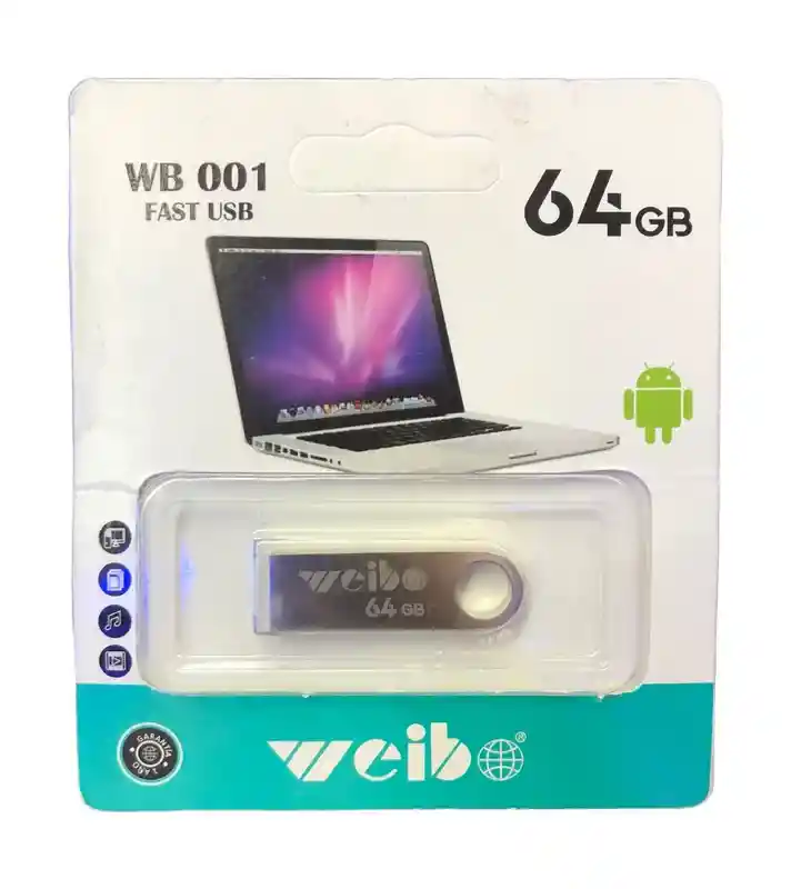 Memoria Usb De 64 Gb Plateada Weibo