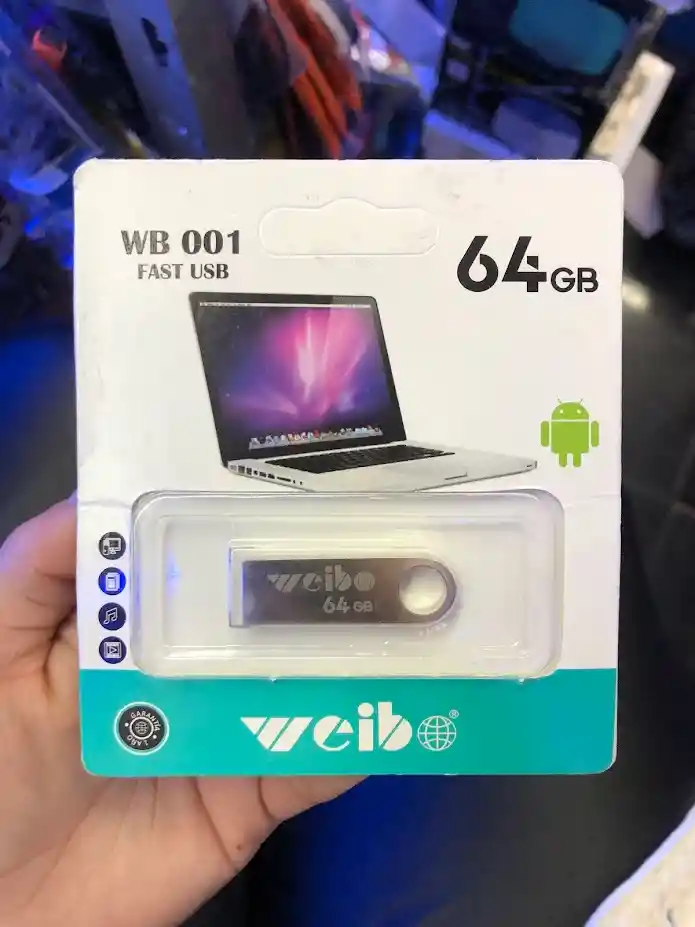 Memoria Usb De 64 Gb Plateada Weibo
