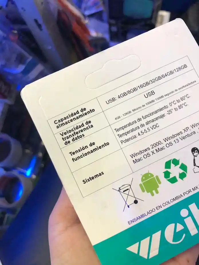 Memoria Usb De 64 Gb Plateada Weibo