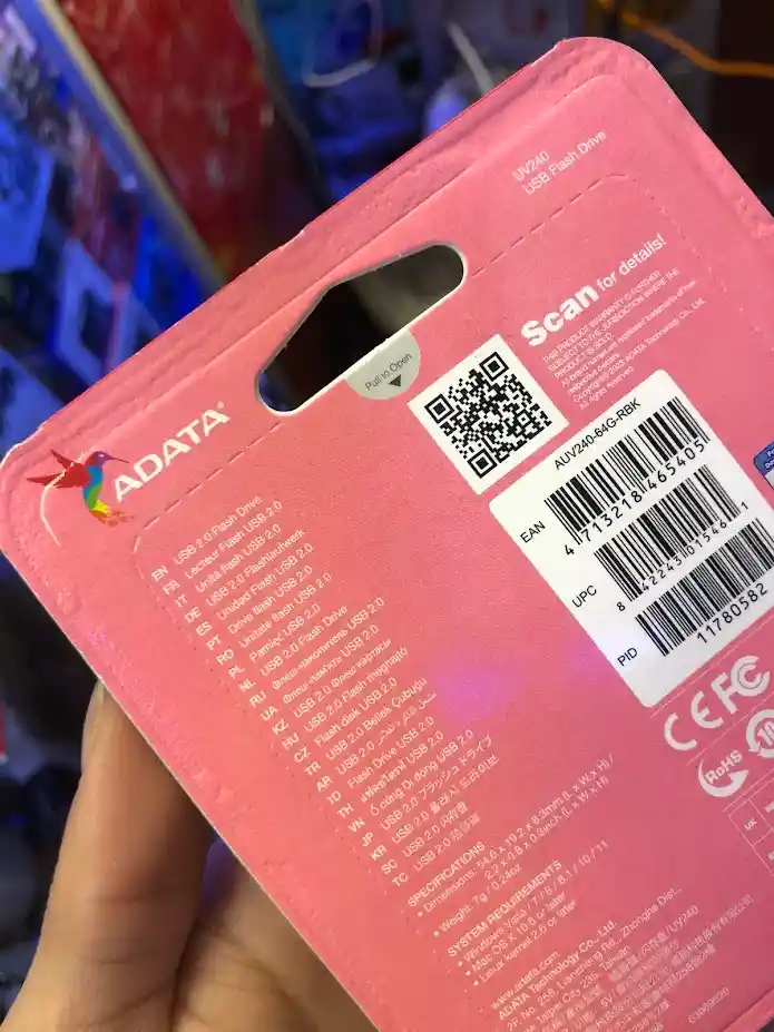 Memoria Usb De 64 Gb Negro Adata