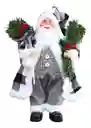 Papa Noel Adorno Decorativo Santa Claus 60 Cm Gris