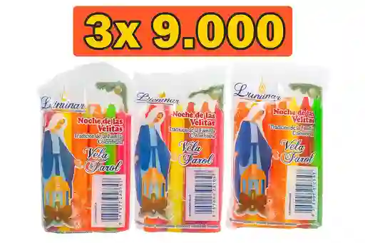 ✨ Velas Farol – Noche De Las Velitas ✨ Paquete X3