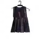 Jardinera Falda Plisada Azul Oscuro Para Niña Talla 4