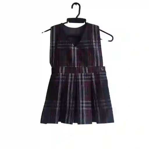 Jardinera Falda Plisada Azul Oscuro Para Niña Talla 4