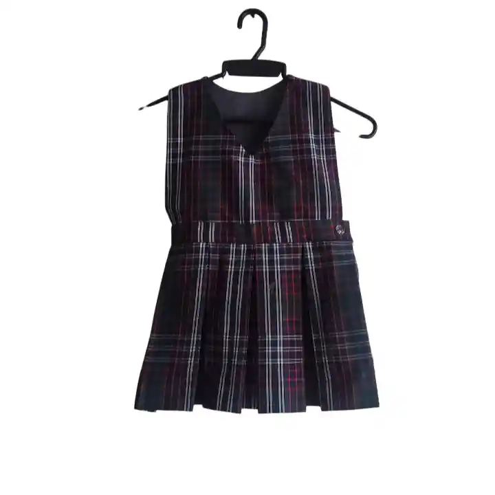 Jardinera Falda Plisada Azul Oscuro Para Niña Talla 4