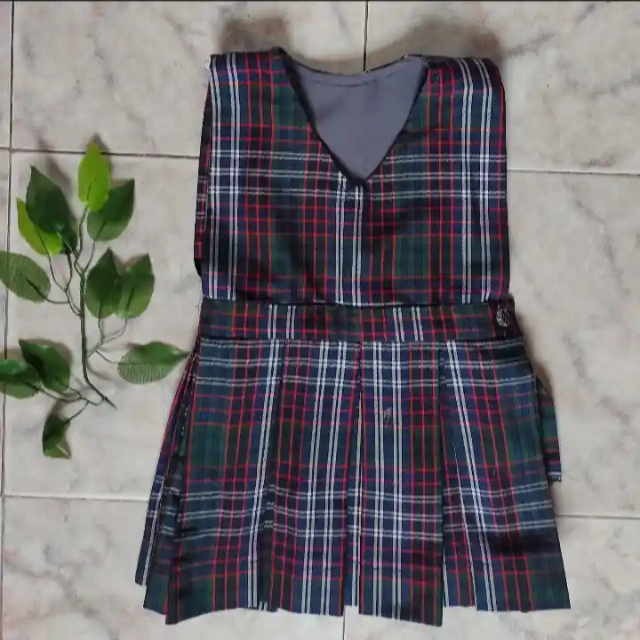 Jardinera Falda Plisada Azul Oscuro Para Niña Talla 4