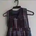 Jardinera Falda Plisada Azul Oscuro Para Niña Talla 4