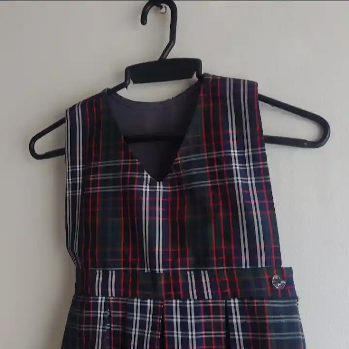 Jardinera Falda Plisada Azul Oscuro Para Niña Talla 4