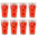 Vasos Lisboa Cristar X6 Vidrio 16 Oz 493 Ml Duraderos Y Elegantes