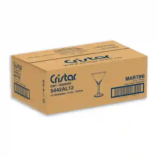 Copa Martini X12 Unidades 9 Oz 261 Ml Cristar Coctelería