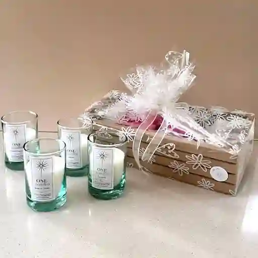 Set De 4 Velas Aromatizadas