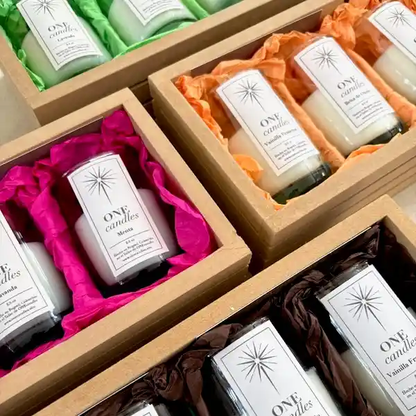 Set De 4 Velas Aromatizadas