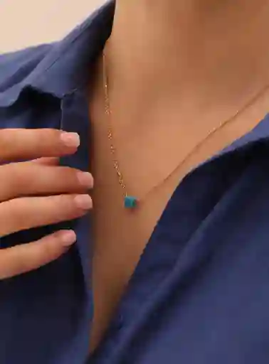 Collar Dado Turquesa