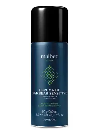 Espuma De Barbear Sensitive Malbec Barba 200ml