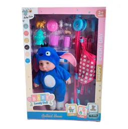 Muñeco Bebe Bebote En Coche + Accesorios Mascota Juguete