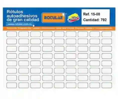 Rótulo Adhesivo Blanco Mate 15x08 Mm – Paquete X792 Unidades