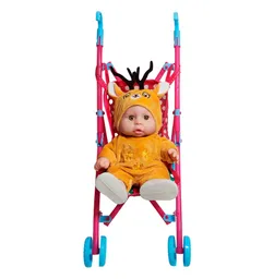 Muñeco Bebe Bebote En Coche + Accesorios Mascota Juguete