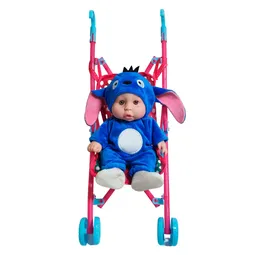 Muñeco Bebe Bebote En Coche + Accesorios Mascota Juguete