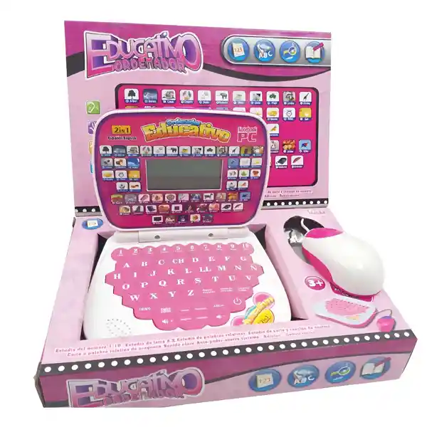 Computador Didáctico Para Niños Color Rosa
