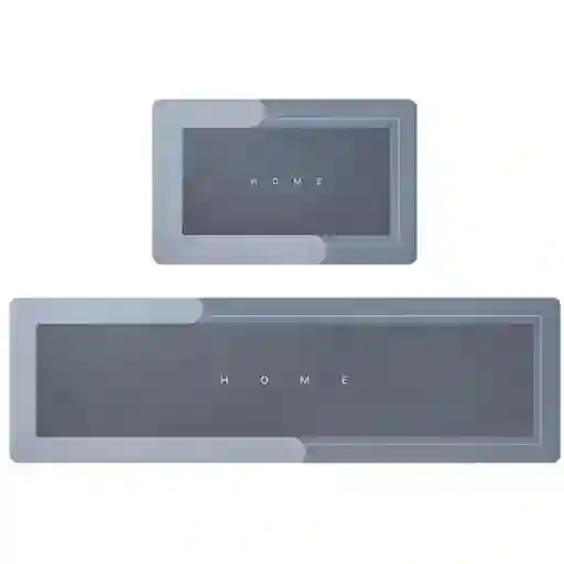 Combo Tapetes Antideslizantes Secado Rapido Color Gris