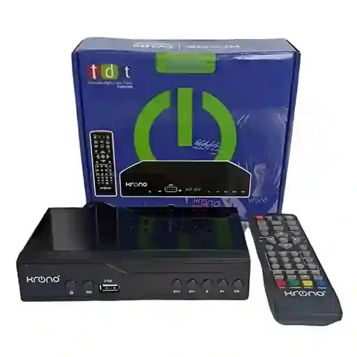 Decodificador Krono Tdt Receptor Tv Digital Dvb Hdmi Antena Negro